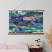 Visualisatie van de wereldenwind. hangend wandkleed (Slaapkamer)