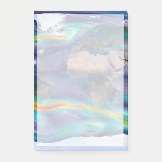 Visualisatie van de wereldenwind. post-it® notes (Voorkant)