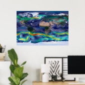 Visualisatie van de wereldenwind. poster (Thuiskantoor)