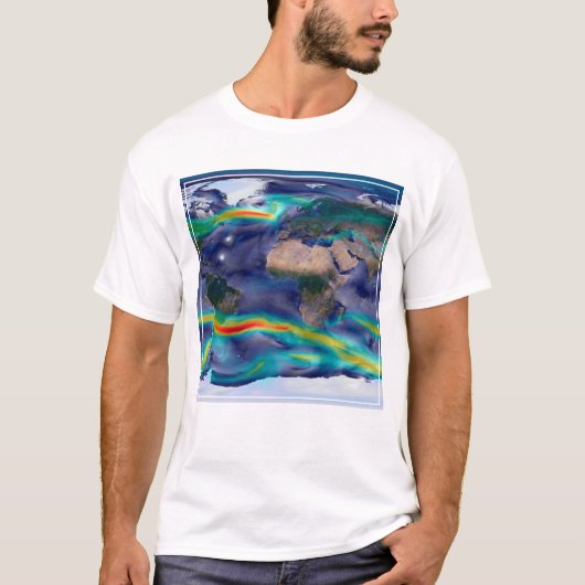 Visualisatie van de wereldenwind. t-shirt (Voorkant)