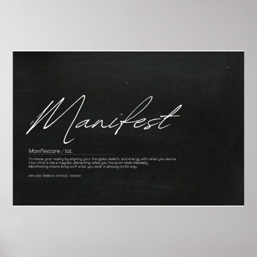 Visualiseren, Creëer, Manifest: Inspirerend kunst Poster (Voorkant)