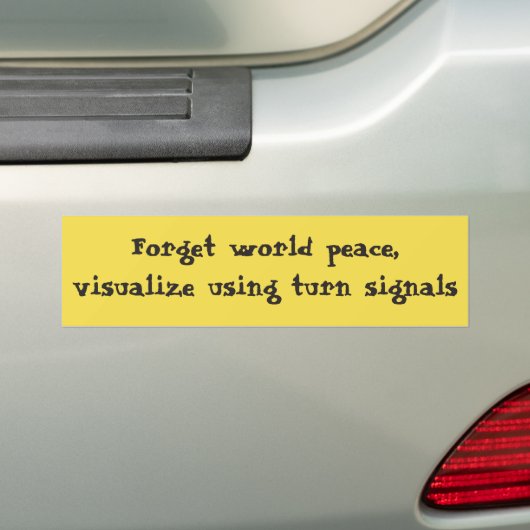 Visualiseren met behulp van uw richtingsignalen bumpersticker (Op auto)