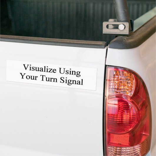Visualiseren met uw keersignaal bumpersticker (Op Truck)