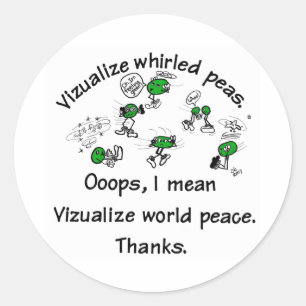 Visualize Whirled Peas Ronde Sticker