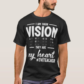 Visually Impaired Teacher Squad My Heart Vit Teach T-shirt