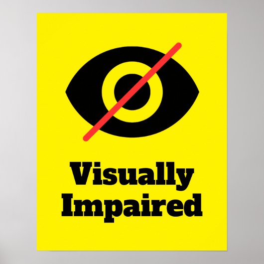 Visueel beperkte geel poster (Voorkant)