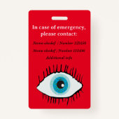 Visueel gehandicapte Lanyard Low Vision ID identif Badge (Achterkant)