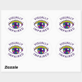 Visueel verminderde Laag Bezichtsverlies Blinde Be Ronde Sticker