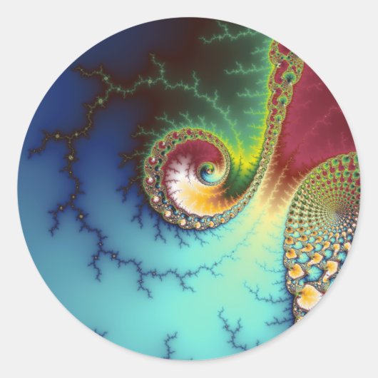 Visuele cortex ronde sticker (Voorkant)