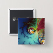 Visuele cortex vierkante button 5,1 cm (Voorkant /achterkant)