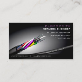 Visuele kaart met glasvezelachtergrond visitekaartje