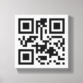 Visuele QR-code op premium verpakt canvas (glans) Afdruk