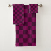 Visuels équilibrés avec motif à damier marron (En situation)