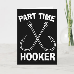 Visuitrusting Grappig Deeltijds Vintage Cadeau T-s Kaart