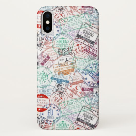 visumzegels telefooncel Case-Mate iPhone case (Achterkant)
