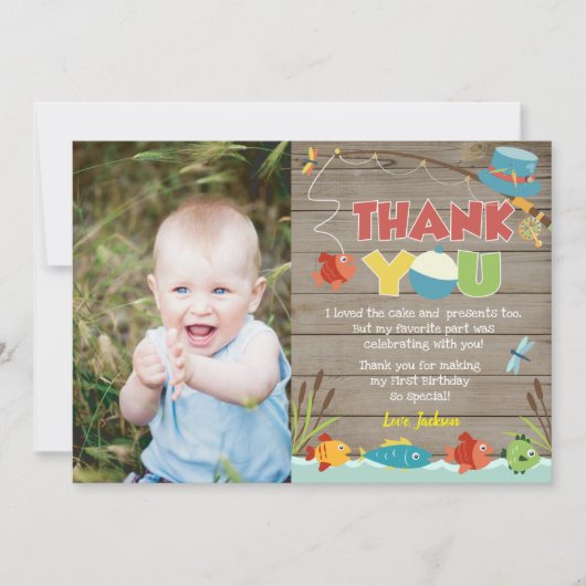 Visvangst Verjaardags Dank Kaarten (Voorkant)