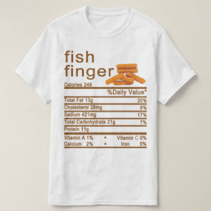 Visvinger Nutrition Facts-etiket T-shirt