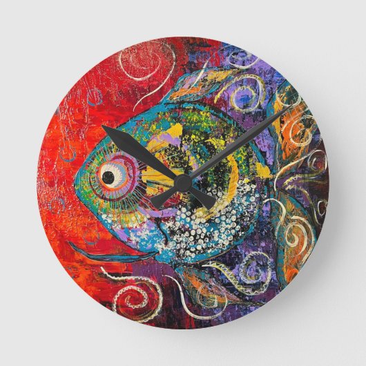 viswandklok ronde klok (Voorkant)