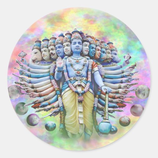 Viswarupa - het Universele Formulier Ronde Sticker (Voorkant)