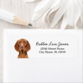 Viszla Dog Return Address Label (Insitu)