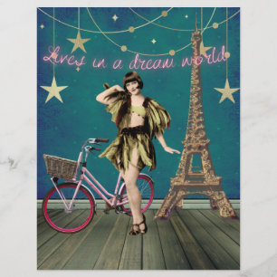 Vit Dans Un Monde De Rêve Funky Scrapbook Papier