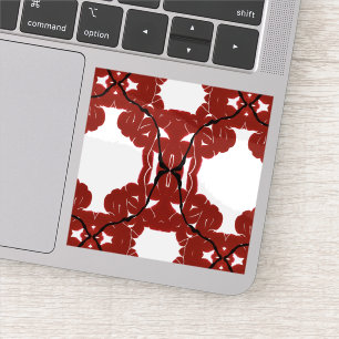 Vitae Red Abstract Acryl Verf Giet Vloeibare Kunst Sticker
