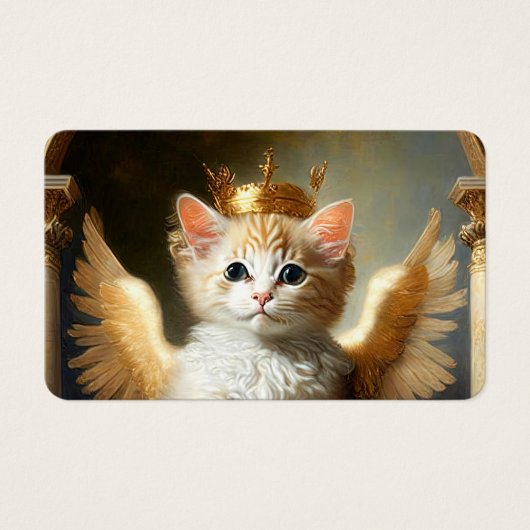 Vitage Kitten Angel Visitekaartje (Voorkant)