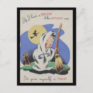Vitage Spooky Halloween 5 Briefkaart