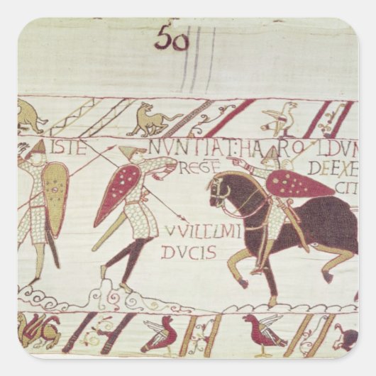 Vital informeert koning Harold Vierkante Sticker (Voorkant)