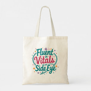 Vitale waarden en zijdelingse blik Nurse Tote Tas