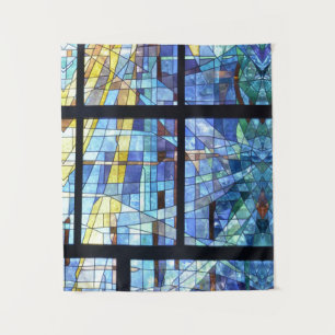 Vitalisme Abstract Hedendaags Vitralium Blauw Wandkleed