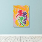 Vitaliteit en sterke Bond Canvas Afdruk (Insitu (Houten vloer))