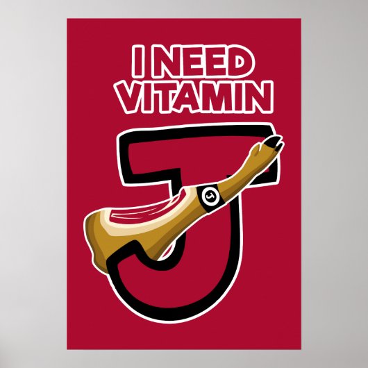Vitamin J Poster (Voorkant)