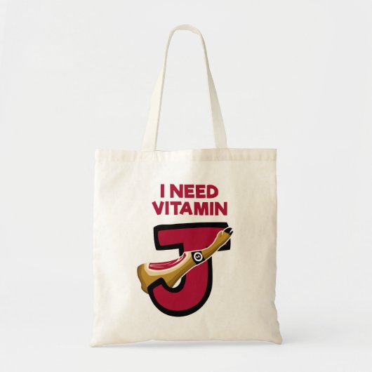 Vitamin J Tote Bag (Voorkant)