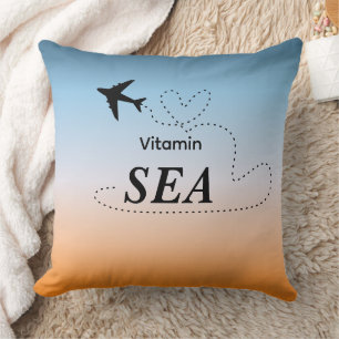 Vitamin Sea Oranje Zomer Kleur Worp Kussen