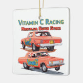 Vitamine C kerstversiering Keramisch Ornament (Links)