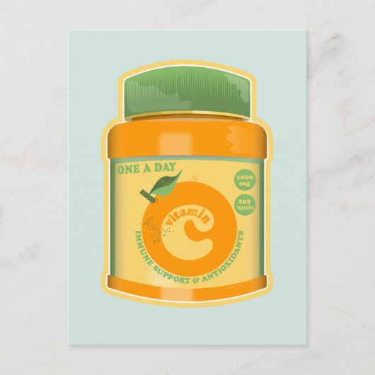 Vitamine C wellness Briefkaart (Voorkant)