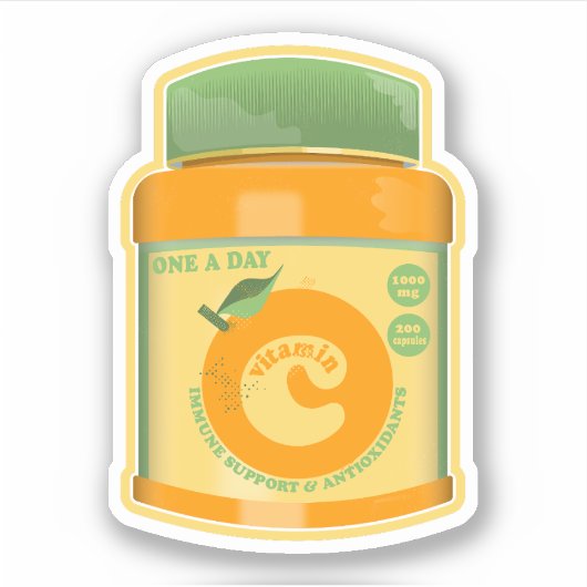 Vitamine C wellness Sticker (Voorkant)