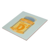 Vitamine D capsules gezondheid en welzijn Tegeltje (Zijkant)