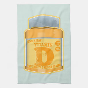 Vitamine D capsules gezondheid en welzijn Theedoek