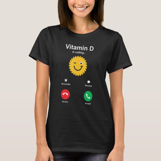 Vitamine D roept T-shirt (Voorkant)