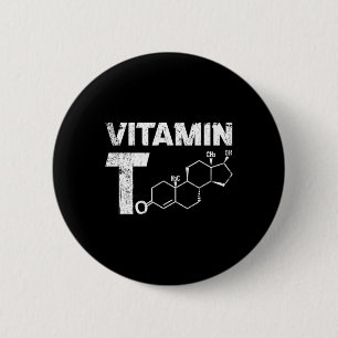 Vitamine T Testosteron Bodybuilding Gym Fitness Tr Ronde Button 5,7 Cm