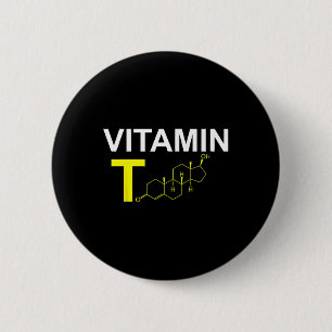 Vitamine T Testosteron Bodybuilding Weightlift Ronde Button 5,7 Cm