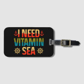 Vitamine Zee Boot Zeilen Cruise Ocean Adventure Bagagelabel (Voorkant (horizontaal))