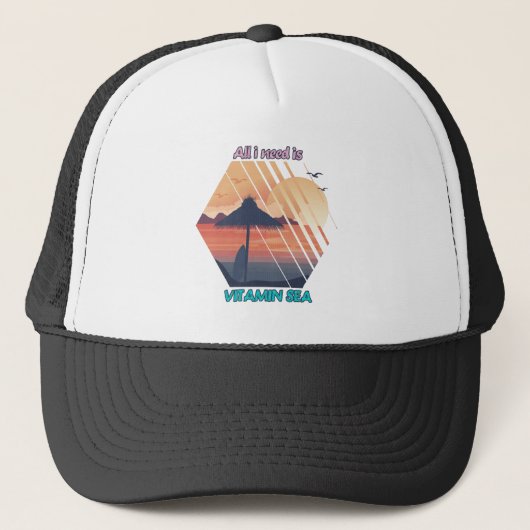 Vitamine-Zee - Zonnebaklandschap Trucker Pet (Voorkant)