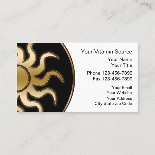 Vitamines Carte de visite (Devant)
