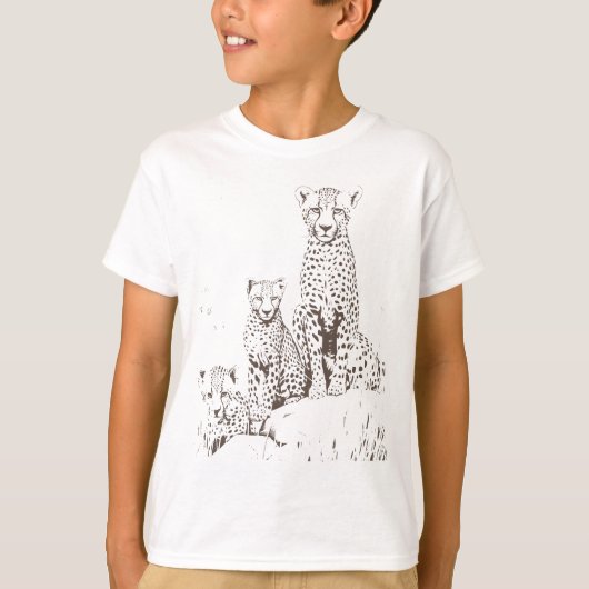 "Vitesse de la Savannah : T-shirt Majestic Cheetah (Devant)