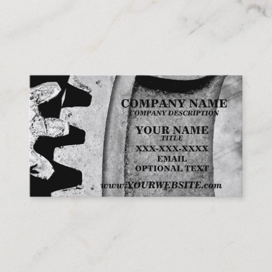 VITESSES MÉCANIQUES - modèle de carte de visite (Devant)