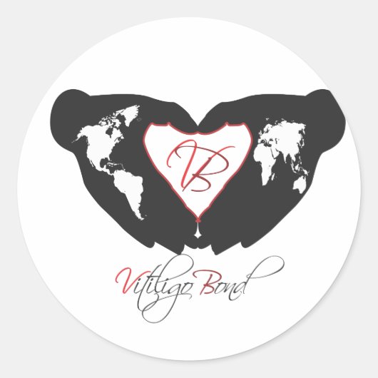 Vitiligo Bond Awareness Line Ronde Sticker (Voorkant)