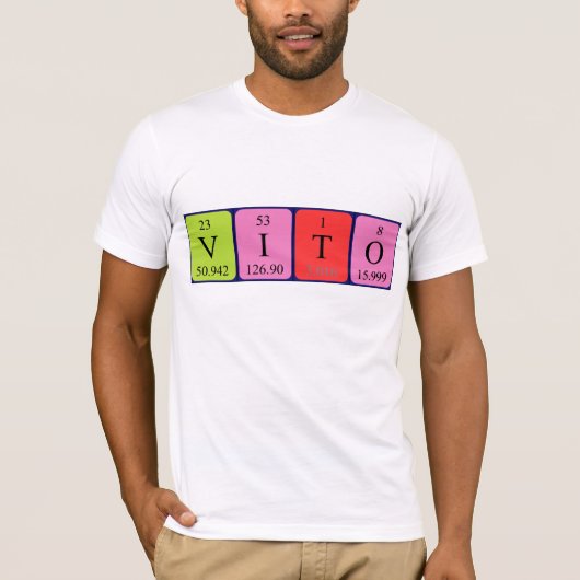 Vito periodiek table name shirt (Voorkant)